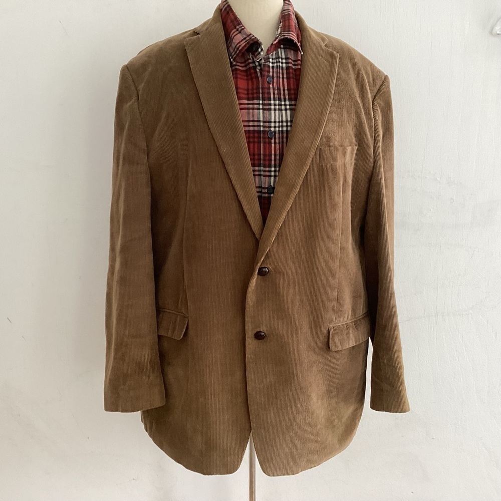 Lauren Ralph Lauren Tan, Camel, Paisley lined Corduroy Elbow Patch Blazer 48L